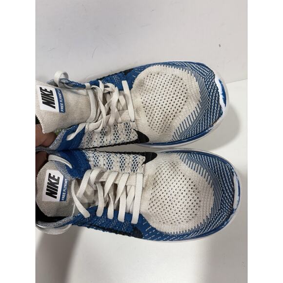 Nike Free 4.0 Flyknit Running Shoes - 631053-104 - Military Blue / White - Sz 10 main image 7